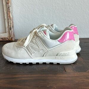 new balance 574 women’s pink and cream